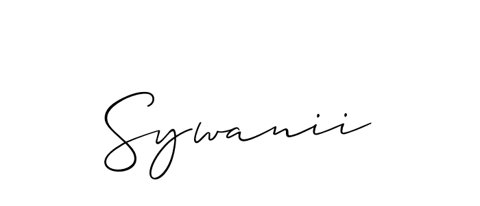 Create a beautiful signature design for name Sywanii. With this signature (Allison_Script) fonts, you can make a handwritten signature for free. Sywanii signature style 2 images and pictures png