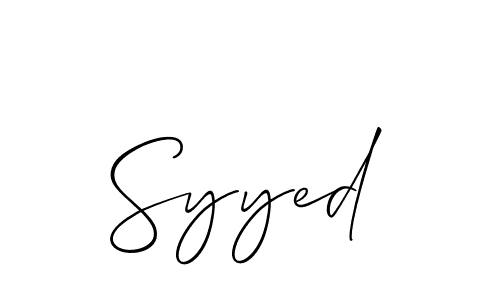 How to make Syyed signature? Allison_Script is a professional autograph style. Create handwritten signature for Syyed name. Syyed signature style 2 images and pictures png