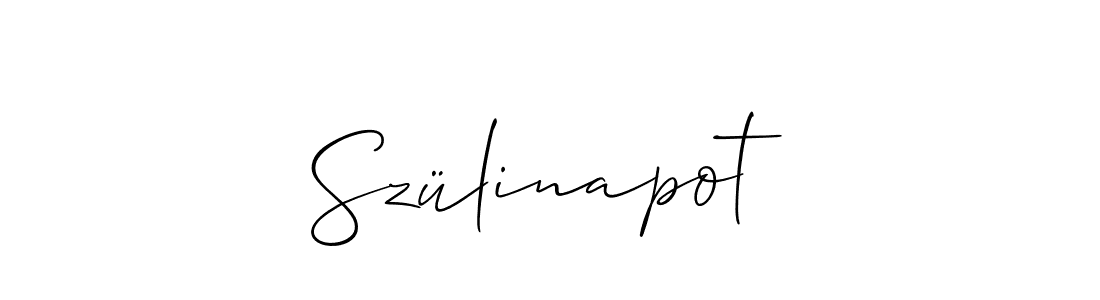 Create a beautiful signature design for name Szülinapot. With this signature (Allison_Script) fonts, you can make a handwritten signature for free. Szülinapot signature style 2 images and pictures png