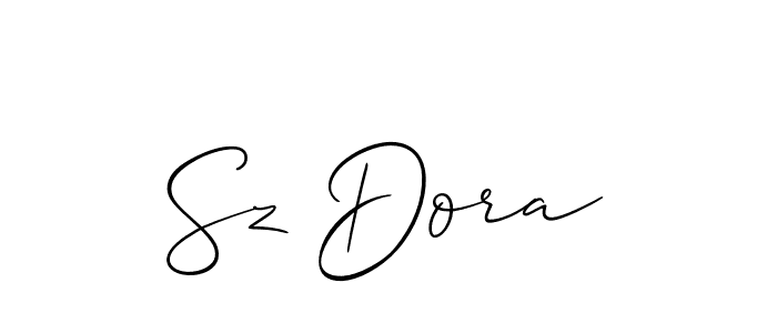 This is the best signature style for the Sz Dora name. Also you like these signature font (Allison_Script). Mix name signature. Sz Dora signature style 2 images and pictures png