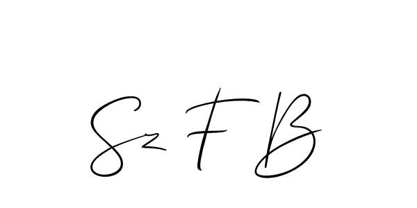 How to make Sz F B signature? Allison_Script is a professional autograph style. Create handwritten signature for Sz F B name. Sz F B signature style 2 images and pictures png