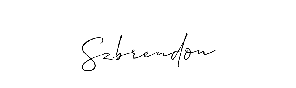 This is the best signature style for the Sz.brendon name. Also you like these signature font (Allison_Script). Mix name signature. Sz.brendon signature style 2 images and pictures png