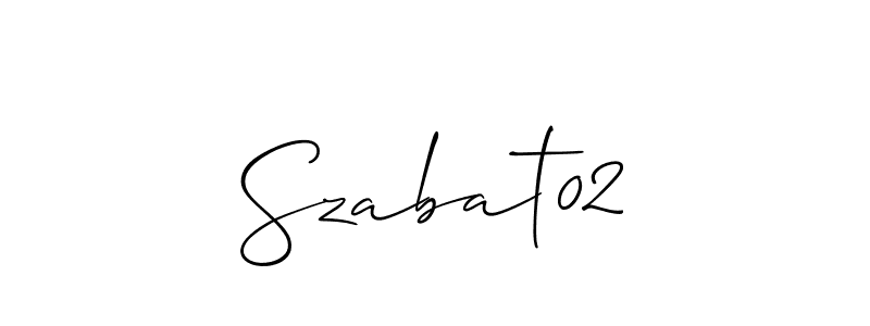 Create a beautiful signature design for name Szabat02. With this signature (Allison_Script) fonts, you can make a handwritten signature for free. Szabat02 signature style 2 images and pictures png