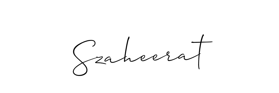 How to make Szaheerat name signature. Use Allison_Script style for creating short signs online. This is the latest handwritten sign. Szaheerat signature style 2 images and pictures png