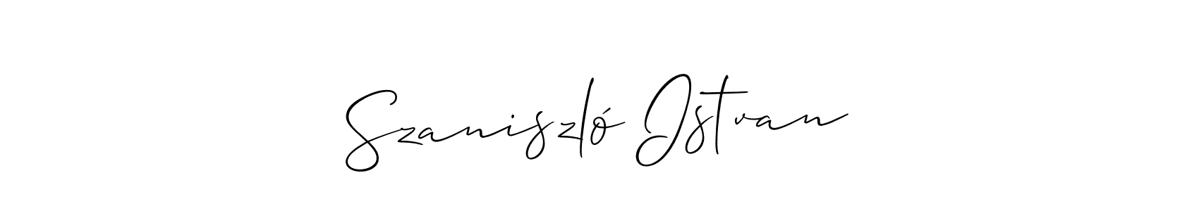 How to Draw Szaniszló Istvan signature style? Allison_Script is a latest design signature styles for name Szaniszló Istvan. Szaniszló Istvan signature style 2 images and pictures png