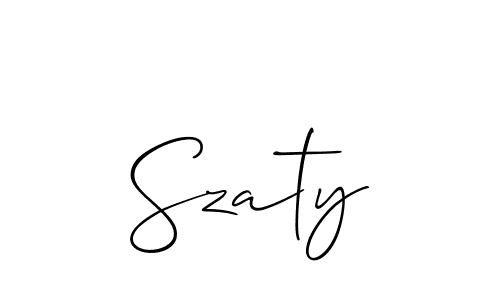 Once you've used our free online signature maker to create your best signature Allison_Script style, it's time to enjoy all of the benefits that Szaty name signing documents. Szaty signature style 2 images and pictures png