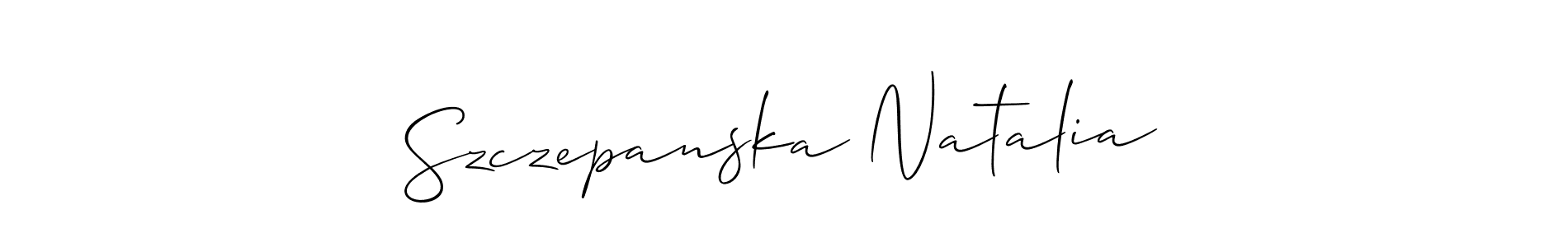 Also we have Szczepanska Natalia name is the best signature style. Create professional handwritten signature collection using Allison_Script autograph style. Szczepanska Natalia signature style 2 images and pictures png