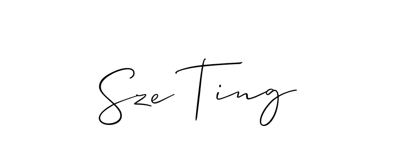 Similarly Allison_Script is the best handwritten signature design. Signature creator online .You can use it as an online autograph creator for name Sze Ting. Sze Ting signature style 2 images and pictures png