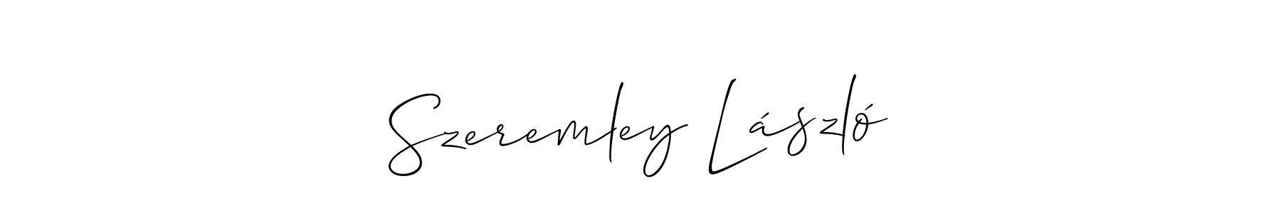 Also we have Szeremley László name is the best signature style. Create professional handwritten signature collection using Allison_Script autograph style. Szeremley László signature style 2 images and pictures png