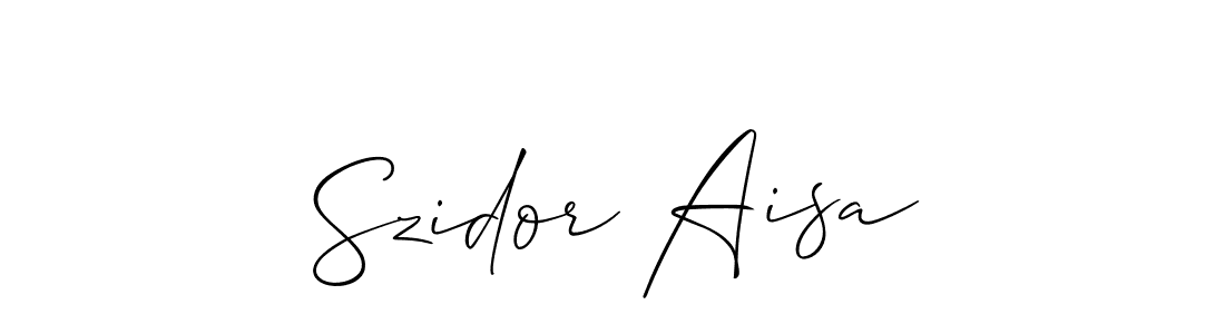 Also we have Szidor Aisa name is the best signature style. Create professional handwritten signature collection using Allison_Script autograph style. Szidor Aisa signature style 2 images and pictures png
