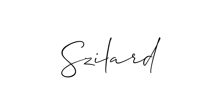 Make a beautiful signature design for name Szilard. With this signature (Allison_Script) style, you can create a handwritten signature for free. Szilard signature style 2 images and pictures png
