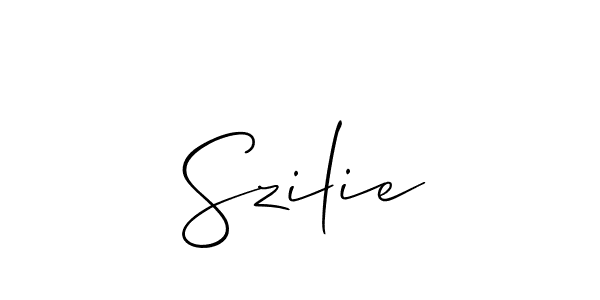 How to Draw Szilie signature style? Allison_Script is a latest design signature styles for name Szilie. Szilie signature style 2 images and pictures png