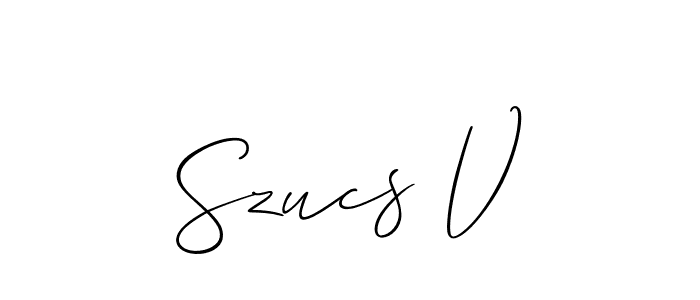Best and Professional Signature Style for Szucs V. Allison_Script Best Signature Style Collection. Szucs V signature style 2 images and pictures png