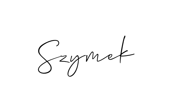 Also we have Szymek name is the best signature style. Create professional handwritten signature collection using Allison_Script autograph style. Szymek signature style 2 images and pictures png