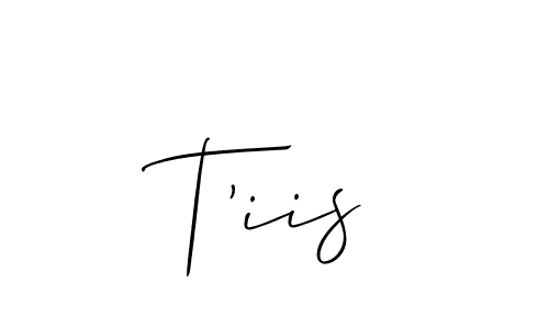 How to Draw T'iis signature style? Allison_Script is a latest design signature styles for name T'iis. T'iis signature style 2 images and pictures png