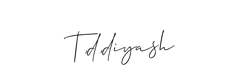 Check out images of Autograph of T,d,diyash name. Actor T,d,diyash Signature Style. Allison_Script is a professional sign style online. T,d,diyash signature style 2 images and pictures png