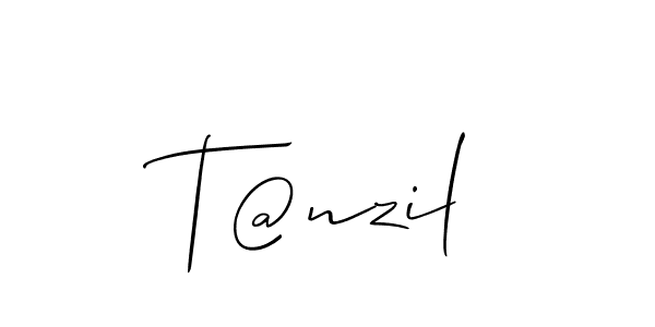 It looks lik you need a new signature style for name T@nzil. Design unique handwritten (Allison_Script) signature with our free signature maker in just a few clicks. T@nzil signature style 2 images and pictures png