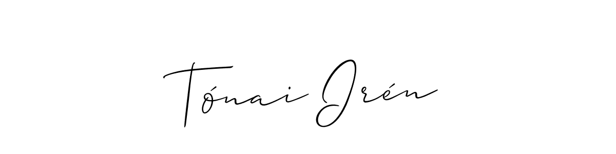 Similarly Allison_Script is the best handwritten signature design. Signature creator online .You can use it as an online autograph creator for name Tónai Irén. Tónai Irén signature style 2 images and pictures png