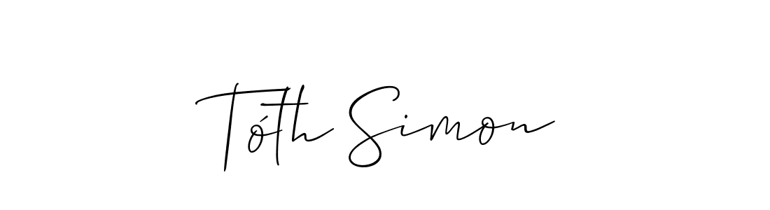 How to make Tóth Simon signature? Allison_Script is a professional autograph style. Create handwritten signature for Tóth Simon name. Tóth Simon signature style 2 images and pictures png