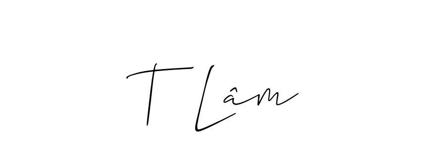 You should practise on your own different ways (Allison_Script) to write your name (Tạ Lâm) in signature. don't let someone else do it for you. Tạ Lâm signature style 2 images and pictures png