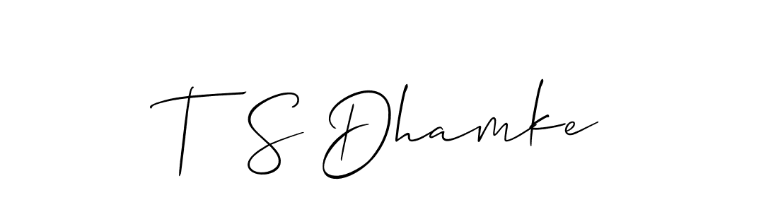 It looks lik you need a new signature style for name T  S Dhamke. Design unique handwritten (Allison_Script) signature with our free signature maker in just a few clicks. T  S Dhamke signature style 2 images and pictures png