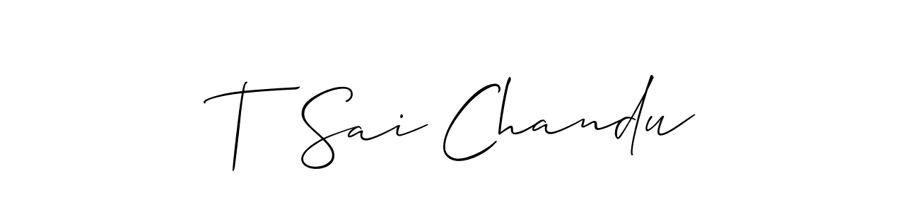 This is the best signature style for the T  Sai Chandu name. Also you like these signature font (Allison_Script). Mix name signature. T  Sai Chandu signature style 2 images and pictures png
