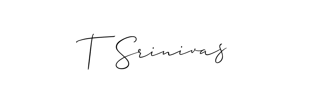 Also we have T  Srinivas name is the best signature style. Create professional handwritten signature collection using Allison_Script autograph style. T  Srinivas signature style 2 images and pictures png