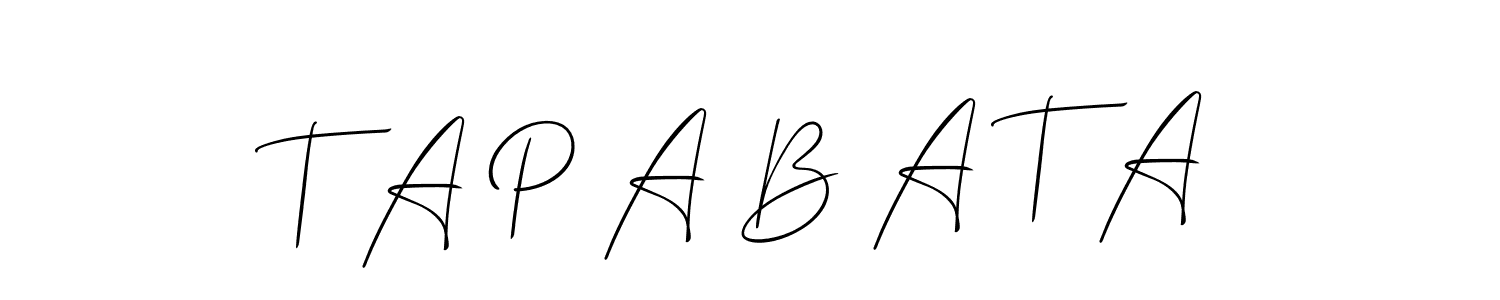 Also we have T A P A B A T A name is the best signature style. Create professional handwritten signature collection using Allison_Script autograph style. T A P A B A T A signature style 2 images and pictures png