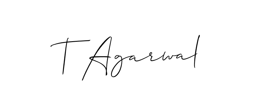 Make a beautiful signature design for name T Agarwal. Use this online signature maker to create a handwritten signature for free. T Agarwal signature style 2 images and pictures png