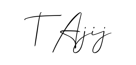 Create a beautiful signature design for name T Ajij. With this signature (Allison_Script) fonts, you can make a handwritten signature for free. T Ajij signature style 2 images and pictures png