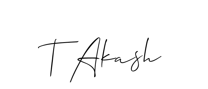 Make a beautiful signature design for name T Akash. Use this online signature maker to create a handwritten signature for free. T Akash signature style 2 images and pictures png