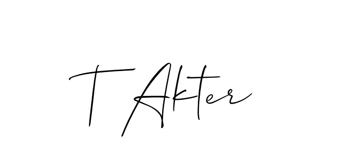 Once you've used our free online signature maker to create your best signature Allison_Script style, it's time to enjoy all of the benefits that T Akter name signing documents. T Akter signature style 2 images and pictures png