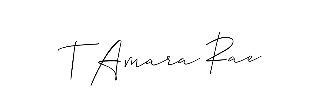 Similarly Allison_Script is the best handwritten signature design. Signature creator online .You can use it as an online autograph creator for name T Amara Rae. T Amara Rae signature style 2 images and pictures png