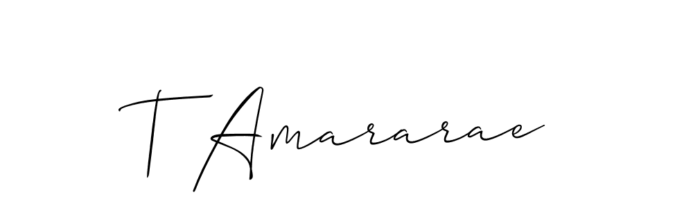 Allison_Script is a professional signature style that is perfect for those who want to add a touch of class to their signature. It is also a great choice for those who want to make their signature more unique. Get T Amararae name to fancy signature for free. T Amararae signature style 2 images and pictures png