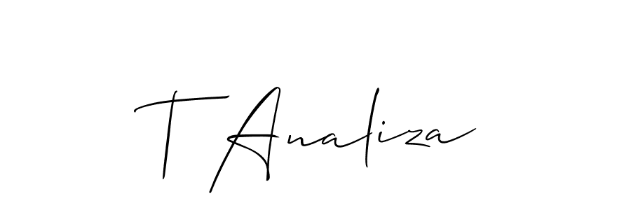 How to make T Analiza signature? Allison_Script is a professional autograph style. Create handwritten signature for T Analiza name. T Analiza signature style 2 images and pictures png