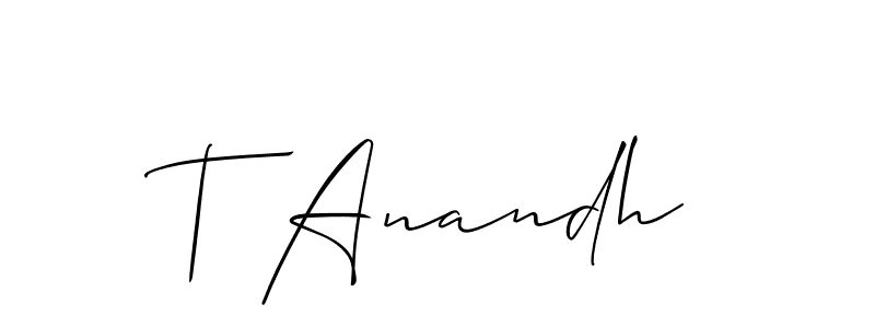 Similarly Allison_Script is the best handwritten signature design. Signature creator online .You can use it as an online autograph creator for name T Anandh. T Anandh signature style 2 images and pictures png
