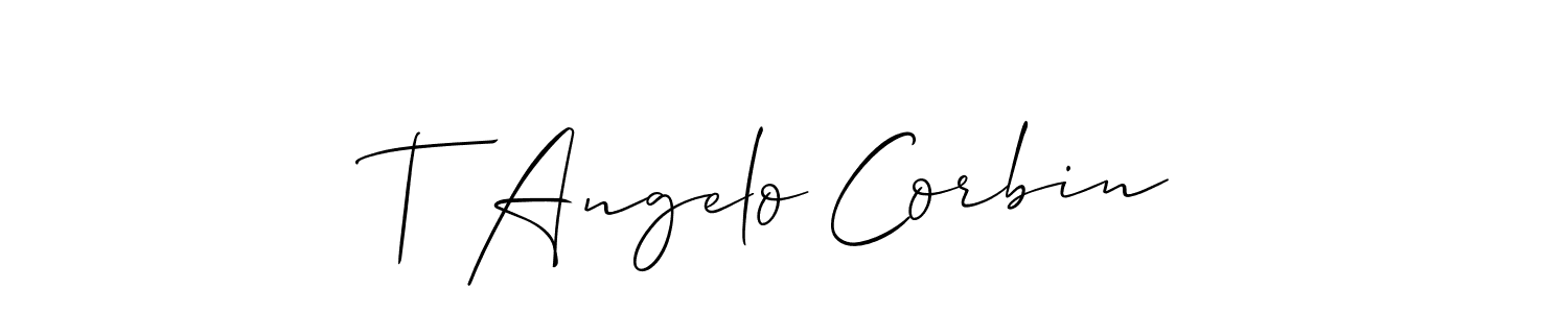 You should practise on your own different ways (Allison_Script) to write your name (T Angelo Corbin) in signature. don't let someone else do it for you. T Angelo Corbin signature style 2 images and pictures png