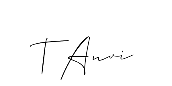 if you are searching for the best signature style for your name T Anvi. so please give up your signature search. here we have designed multiple signature styles  using Allison_Script. T Anvi signature style 2 images and pictures png
