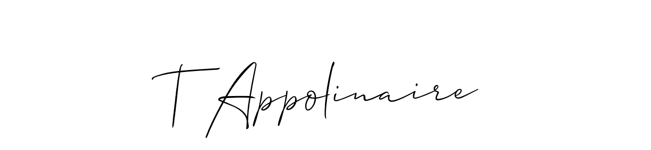 How to Draw T Appolinaire signature style? Allison_Script is a latest design signature styles for name T Appolinaire. T Appolinaire signature style 2 images and pictures png