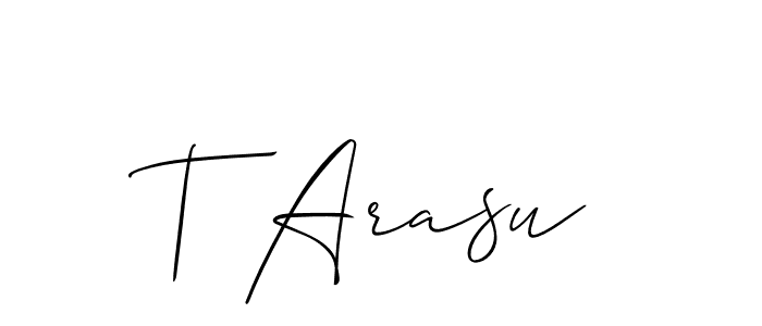 Once you've used our free online signature maker to create your best signature Allison_Script style, it's time to enjoy all of the benefits that T Arasu name signing documents. T Arasu signature style 2 images and pictures png