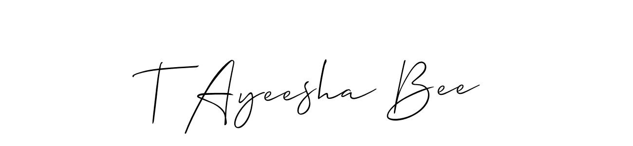 Best and Professional Signature Style for T Ayeesha Bee. Allison_Script Best Signature Style Collection. T Ayeesha Bee signature style 2 images and pictures png