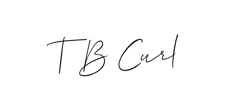 Allison_Script is a professional signature style that is perfect for those who want to add a touch of class to their signature. It is also a great choice for those who want to make their signature more unique. Get T B Curl name to fancy signature for free. T B Curl signature style 2 images and pictures png
