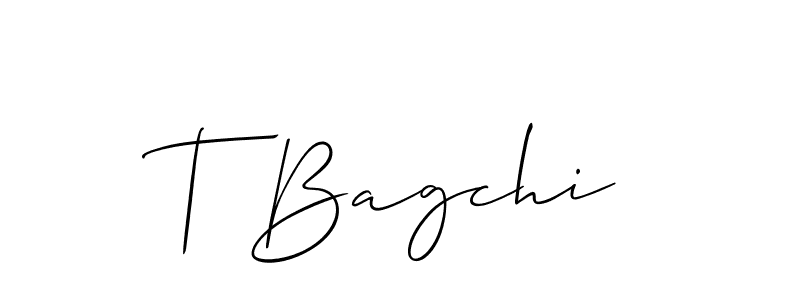 Allison_Script is a professional signature style that is perfect for those who want to add a touch of class to their signature. It is also a great choice for those who want to make their signature more unique. Get T Bagchi name to fancy signature for free. T Bagchi signature style 2 images and pictures png