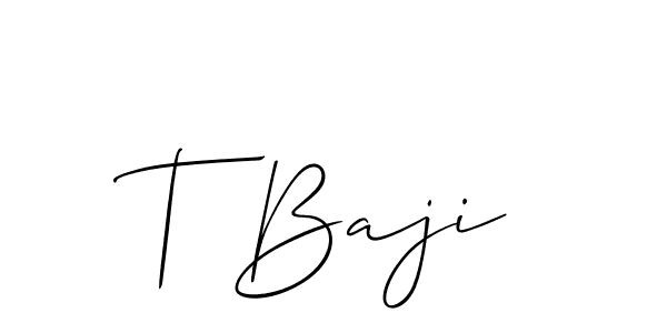 It looks lik you need a new signature style for name T Baji. Design unique handwritten (Allison_Script) signature with our free signature maker in just a few clicks. T Baji signature style 2 images and pictures png