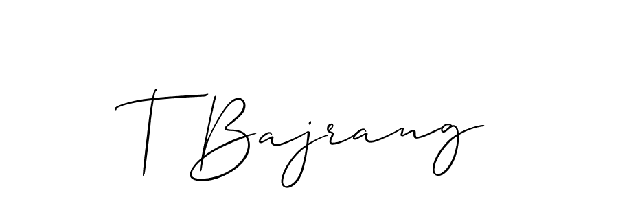 Best and Professional Signature Style for T Bajrang. Allison_Script Best Signature Style Collection. T Bajrang signature style 2 images and pictures png