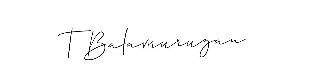 Make a beautiful signature design for name T Balamurugan. With this signature (Allison_Script) style, you can create a handwritten signature for free. T Balamurugan signature style 2 images and pictures png