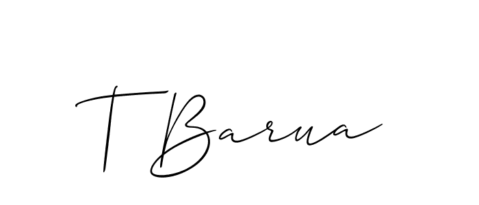 Make a beautiful signature design for name T Barua. Use this online signature maker to create a handwritten signature for free. T Barua signature style 2 images and pictures png
