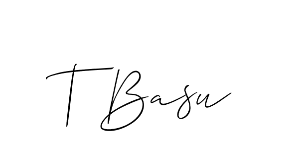 How to make T Basu name signature. Use Allison_Script style for creating short signs online. This is the latest handwritten sign. T Basu signature style 2 images and pictures png