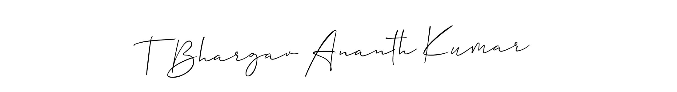 You can use this online signature creator to create a handwritten signature for the name T Bhargav Ananth Kumar. This is the best online autograph maker. T Bhargav Ananth Kumar signature style 2 images and pictures png