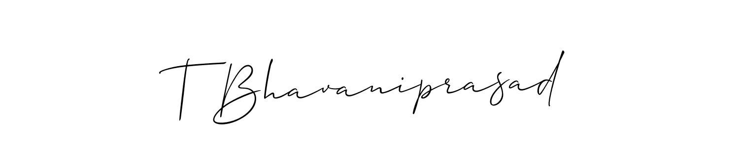 This is the best signature style for the T Bhavaniprasad name. Also you like these signature font (Allison_Script). Mix name signature. T Bhavaniprasad signature style 2 images and pictures png
